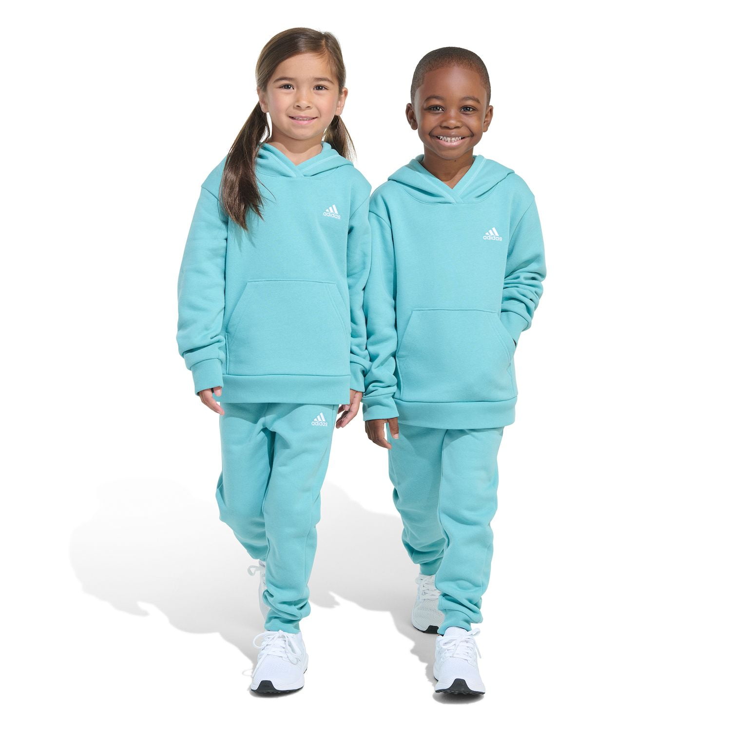 Boys 4-7 Adidas Minimal Logo Fleece Pullover Set Color: Blue Size: 6