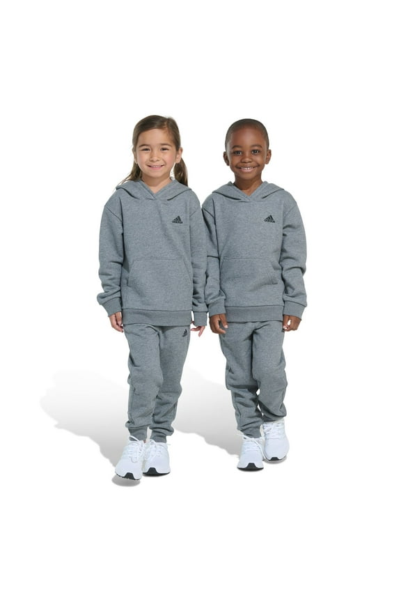 Boys 4-7 Adidas Minimal Logo Fleece Pullover Set Color: Gray Size: 6