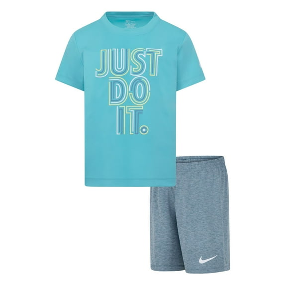Boys 4-7 Nike Dri-FIT "Just Do It." T-shirt and Shorts 2-piece Set Color: Blue Size: 5