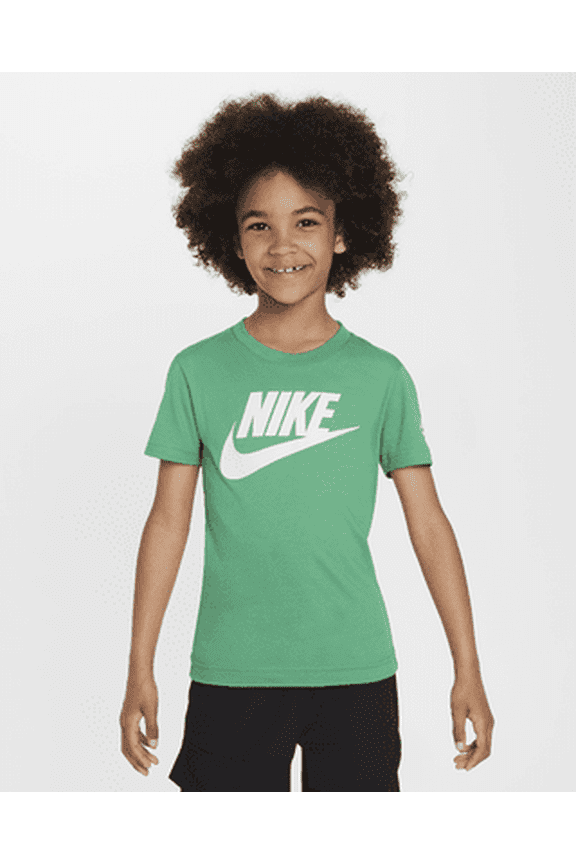 Kids 4-7 Nike Futura Logo T-shirt Color: Black White Size: 6