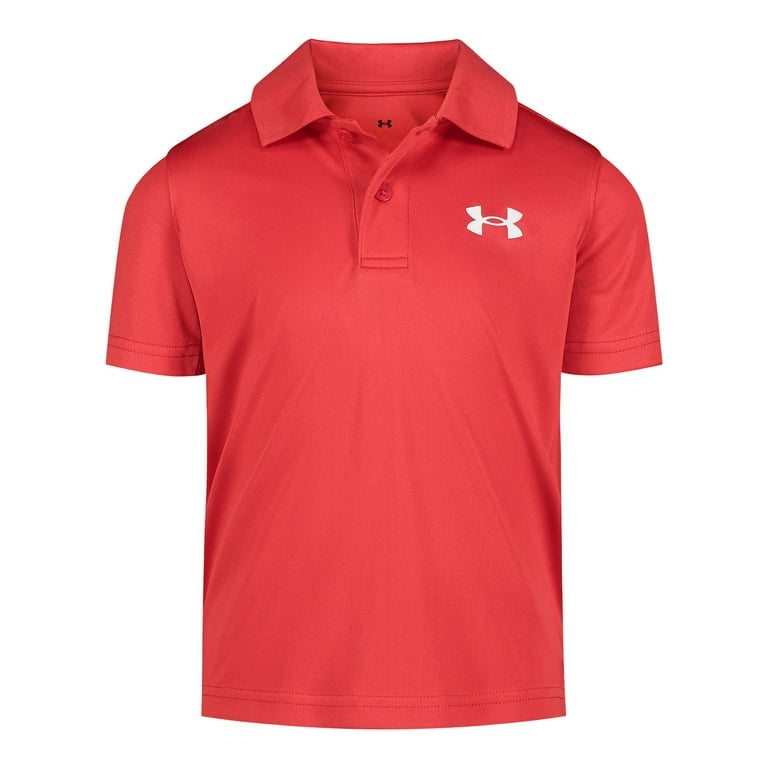 Under Armour Boys Matchplay Golf Polo Shirt - Red/Black Under Armour Boys Matchplay Golf Polo Shirt - Red/Black