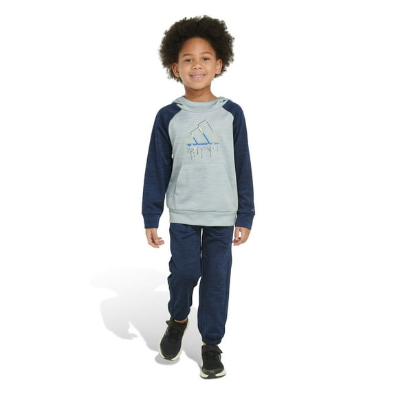Boys 4-7 adidas Fleece Pullover Hoodie & Jogger Pants Set Color: Halo Blue Size: 4