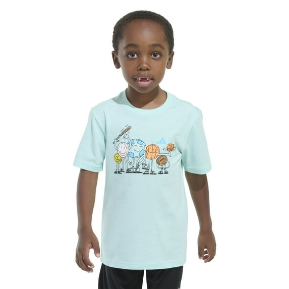 Boys 4-7 adidas Graphic Tee Color: Aqua Size: 4