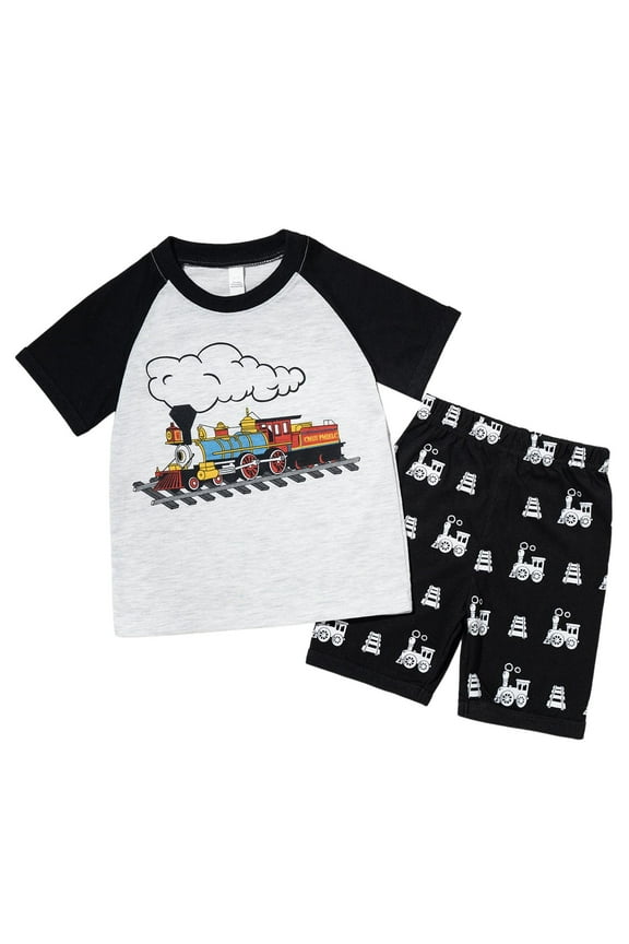 Boys 4T Clothes Summer Toddler Baby Boy Summer Clothes 2T 3T 4T 5T Boys Outfit Letter Truck Short Sleeve T-Shirt Tops + Shorts Set