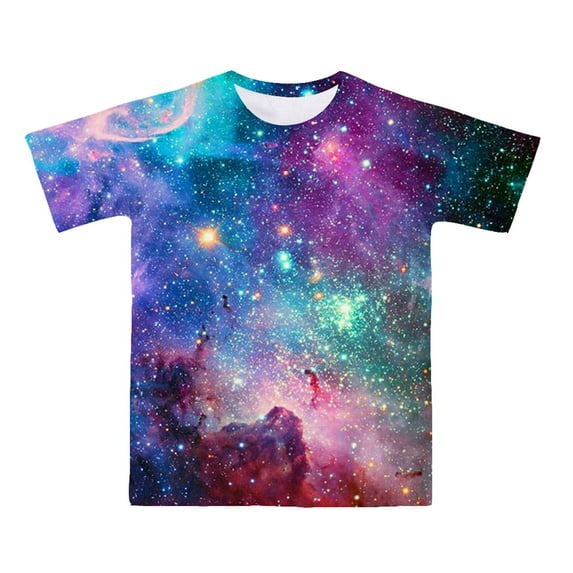 Boys 4t Shirts 3d Prints Short Sleeve T-Shirt Fashion Round Neck T-Shirts To Big Kid Dark Blue,13-14 Years