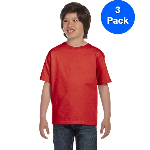 Boys 5.2 oz. ComfortSoft Cotton T-Shirt 5480 (3 PACK)