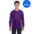 thumbnail image 1 of Boys 5.3 oz. Heavy Cotton Long-Sleeve T-Shirt 2 Pack, 1 of 2