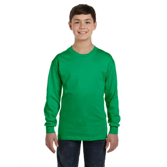 Boys 5.3 oz. Heavy Cotton Long-Sleeve T-Shirt 3 Pack