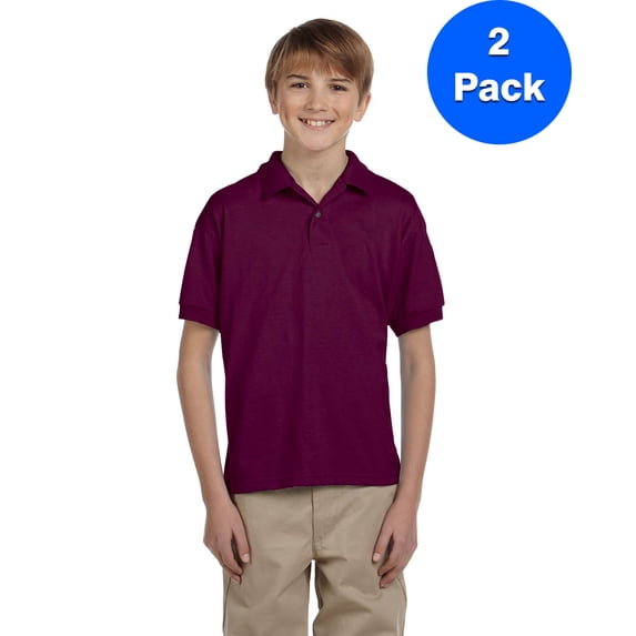 Boys 5.6 oz. DryBlend 50/50 Jersey Polo 2 Pack