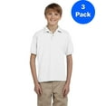thumbnail image 1 of Boys 5.6 oz. DryBlend 50/50 Jersey Polo 3 Pack, 1 of 2