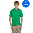 thumbnail image 1 of Boys 5.6 oz. DryBlend 50/50 Jersey Polo 5 Pack, 1 of 2