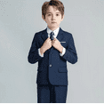 Boys 5 Pieces Gentleman Suits Slim Fit Formal Wedding Party Suits