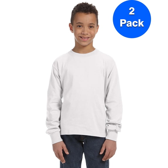 Boys 5 oz. HD Long-Sleeve T-Shirt 4930B (2 PACK)