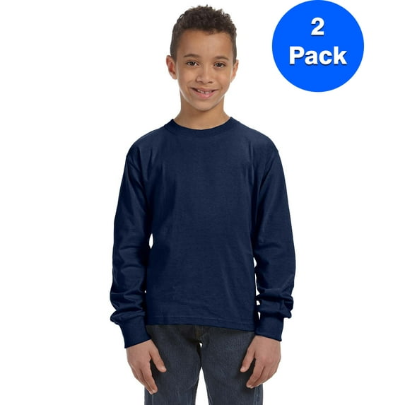 Boys 5 oz. HD Long-Sleeve T-Shirt 4930B (2 PACK)