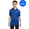 thumbnail image 1 of Boys 50/50 ComfortBlend EcoSmart Jersey Knit Polo 054Y (2 PACK), 1 of 3