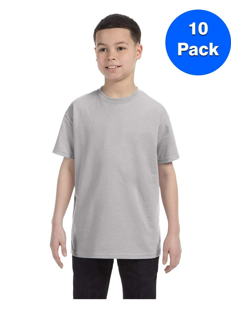 Boys 6.1 oz. Tagless T-Shirt 54500 (5 PACK) - Walmart.com
