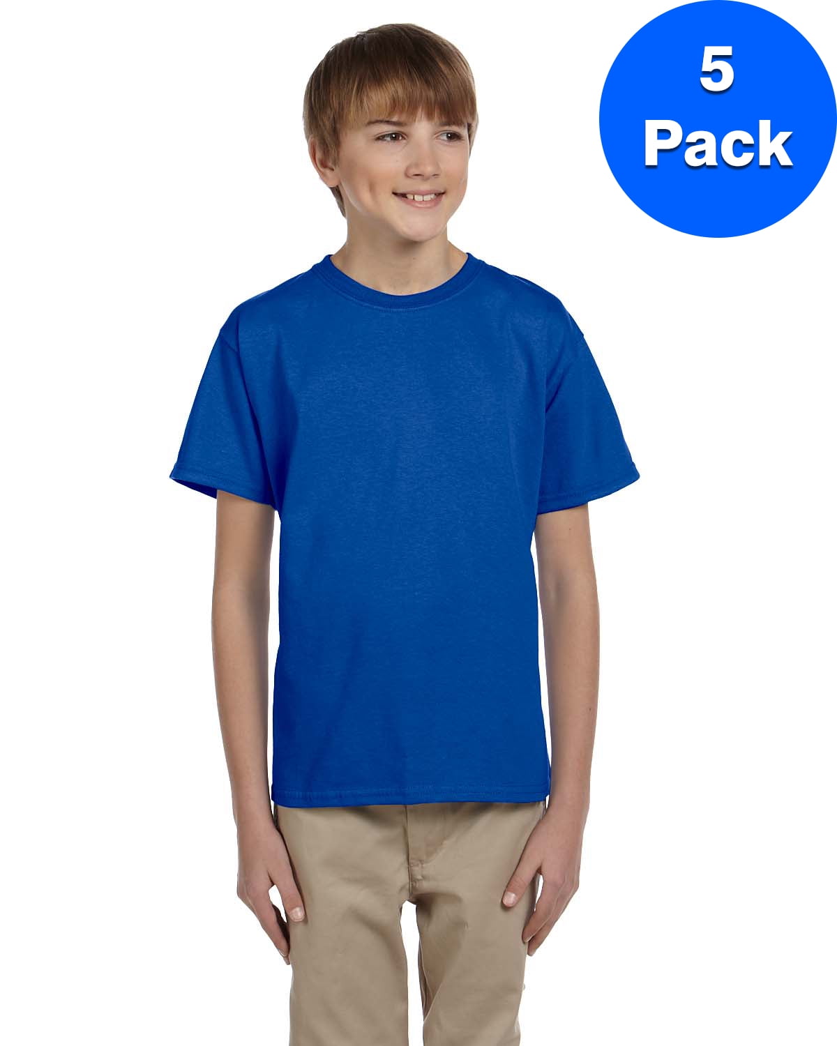 Boys 6.1 oz. Ultra Cotton T-Shirt 5 Pack