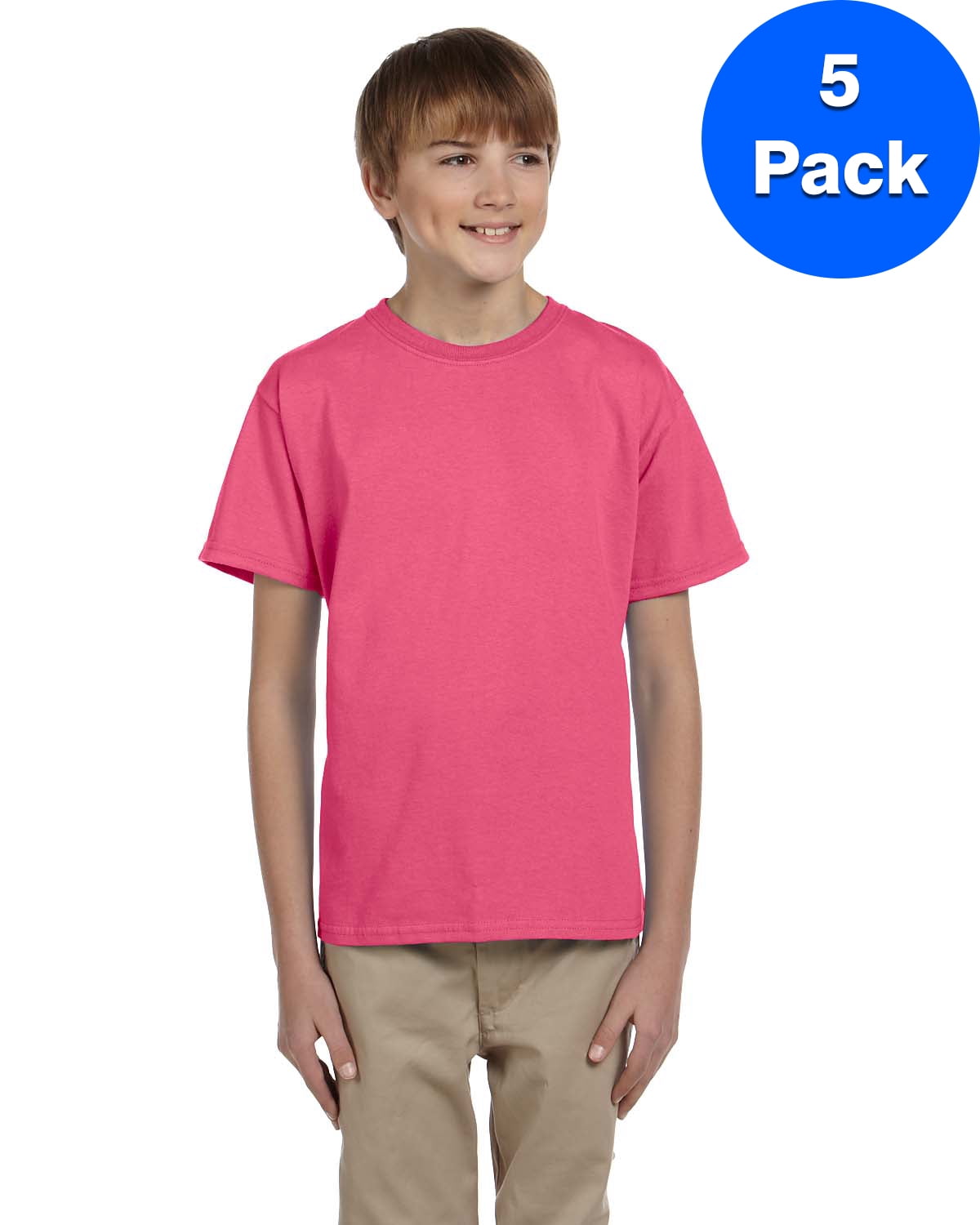 Boys 6.1 oz. Ultra Cotton T-Shirt 5 Pack