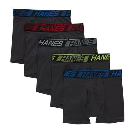 Boys 6-20 Hanes Ultimate® 5 Pack Sport X-Temp Boxer Briefs Color: Black Size: SMALL