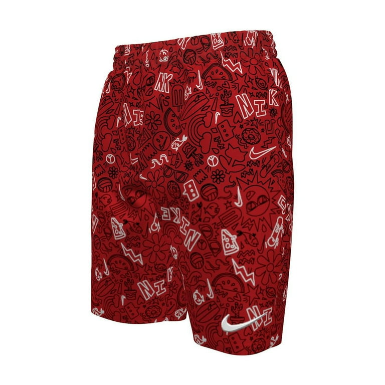Red nike swim trunks outlet