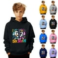 thumbnail image 1 of Boys 67 Hooded ,67 Sweatshirt Kids Casual Pullover with Fashion 67 Meme Graphic, Soft Skin Friendly Fabric for Daily Wear and Outdoor Activities(YellowB,5-6Years), 1 of 5