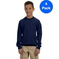 thumbnail image 1 of Boys 7.75 oz. Heavy Blend? 50/50 Fleece Crew 5 Pack, 1 of 2