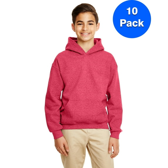 Boys 7.75 oz. Heavy Blend? 50/50 Hood 10 Pack
