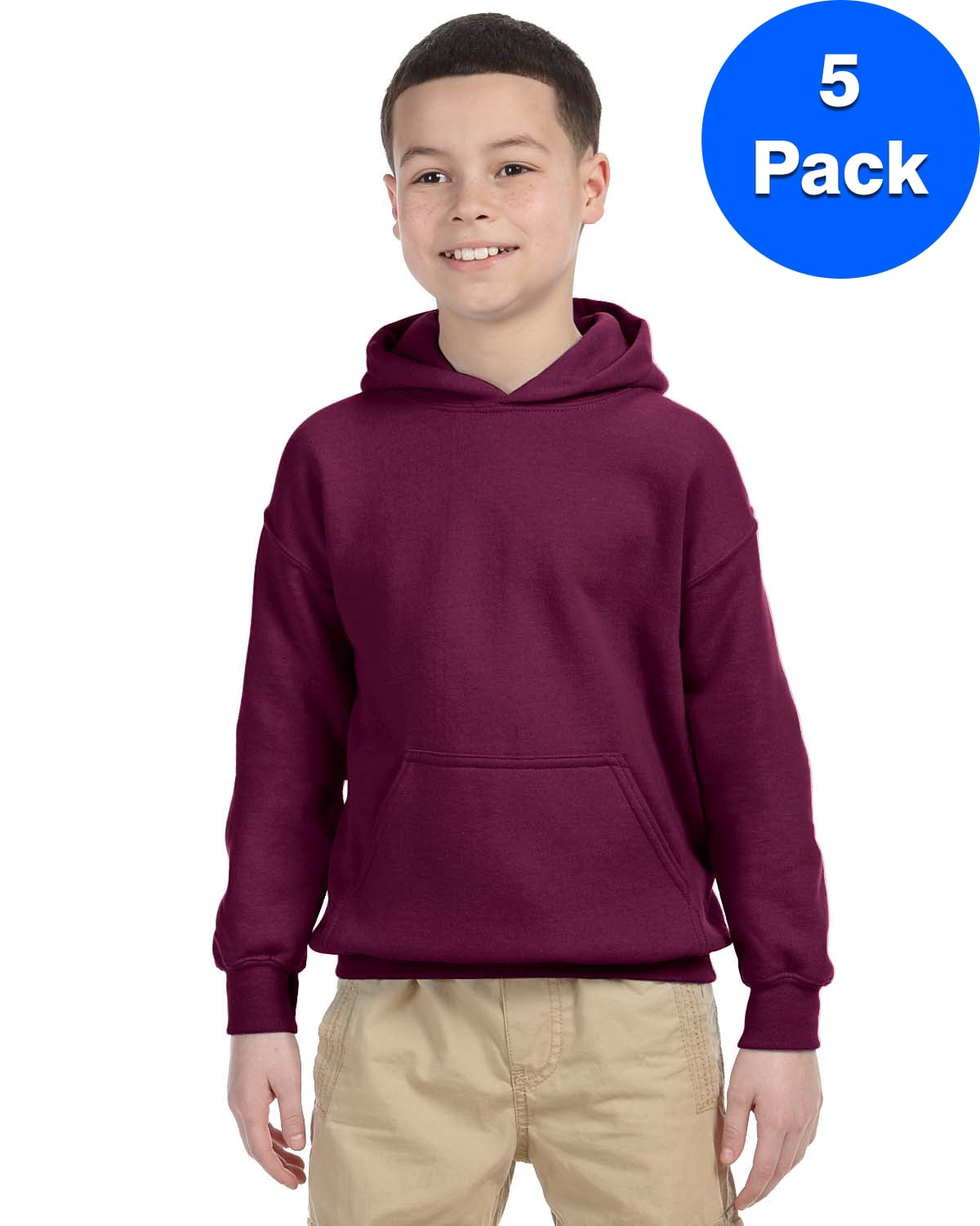 Boys 7.75 oz. Heavy Blend? 50/50 Hood 5 Pack