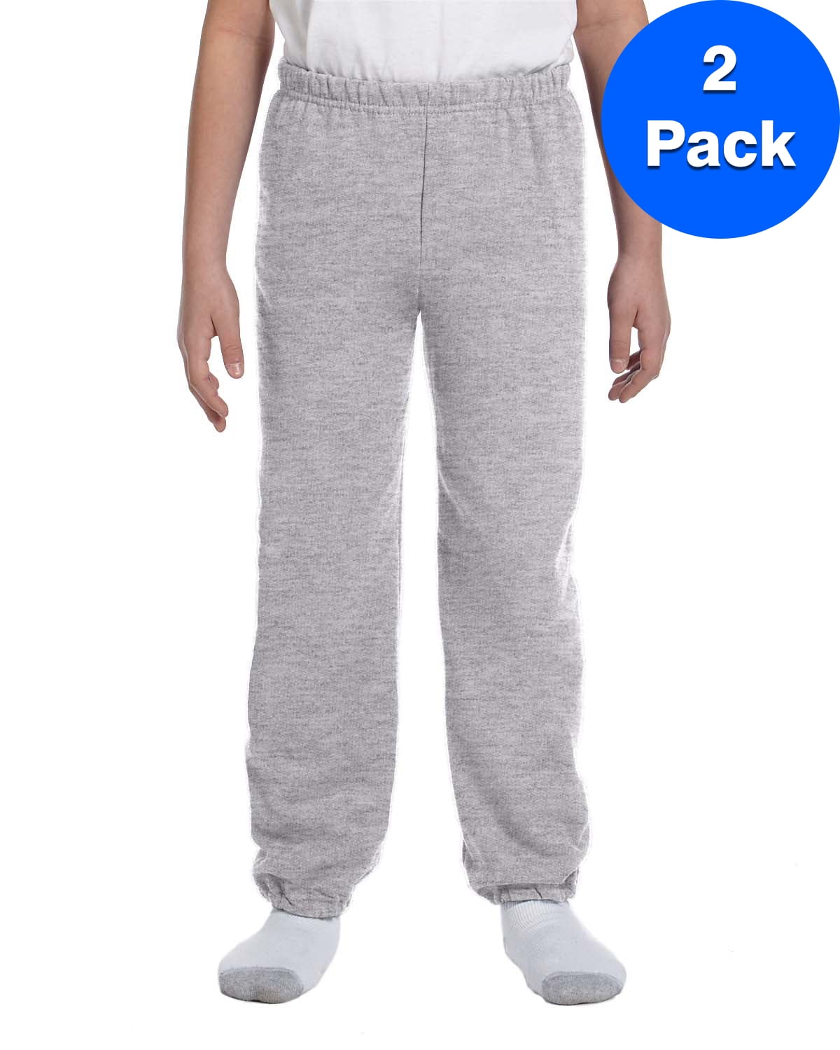 Boys 7.75 oz. Heavy Blend? 50/50 Sweatpants 2 Pack - Walmart.com