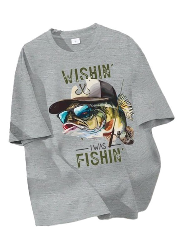 Boys T Shirts Boys Graphic Tees Short Sleeve Funny Fishing Pattern Summer Tops for 8-12 Years