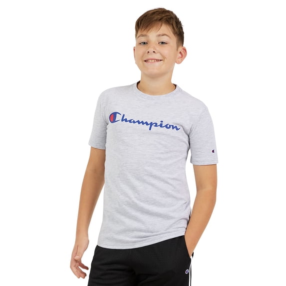 Boys 8-20 Champion® Classic Logo Graphic Tee Color: Gray Heather Size: LARGE