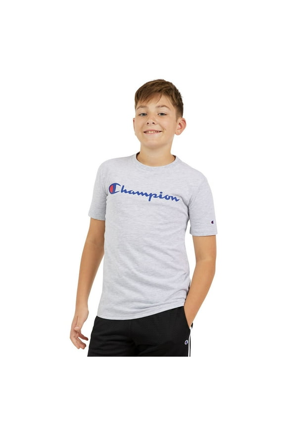 Boys 8-20 Champion® Classic Logo Graphic Tee Color: Gray Heather Size: MEDIUM