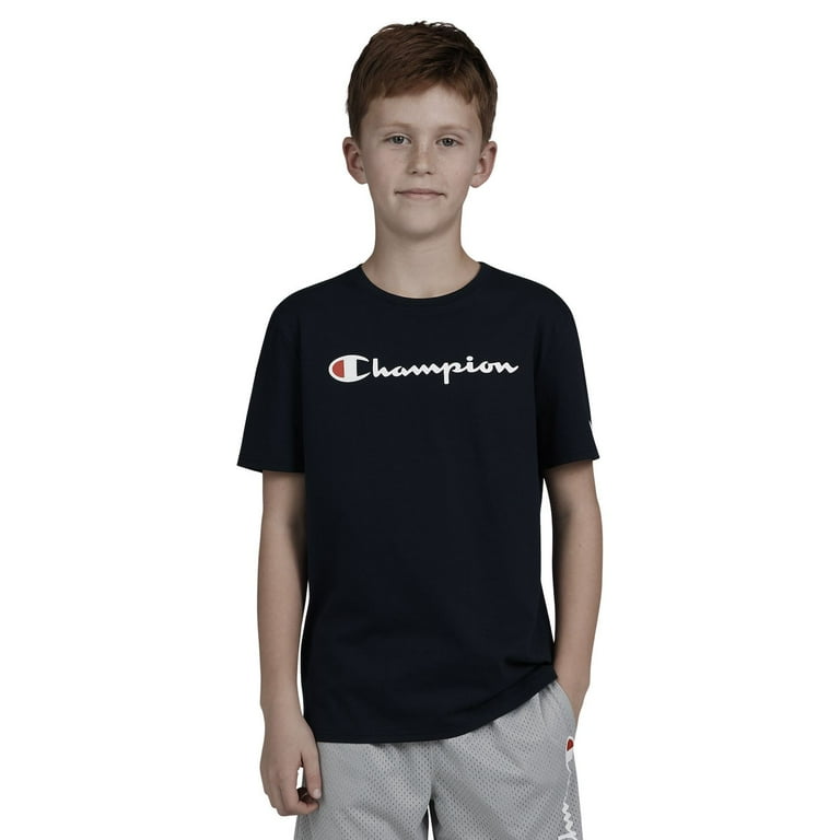 Boys 8-20 Champion® Classic Logo Graphic Tee Color: Navy Blue Size
