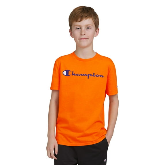 Boys 8-20 Champion® Classic Logo Graphic Tee Color: Orange Crush Size: SMALL