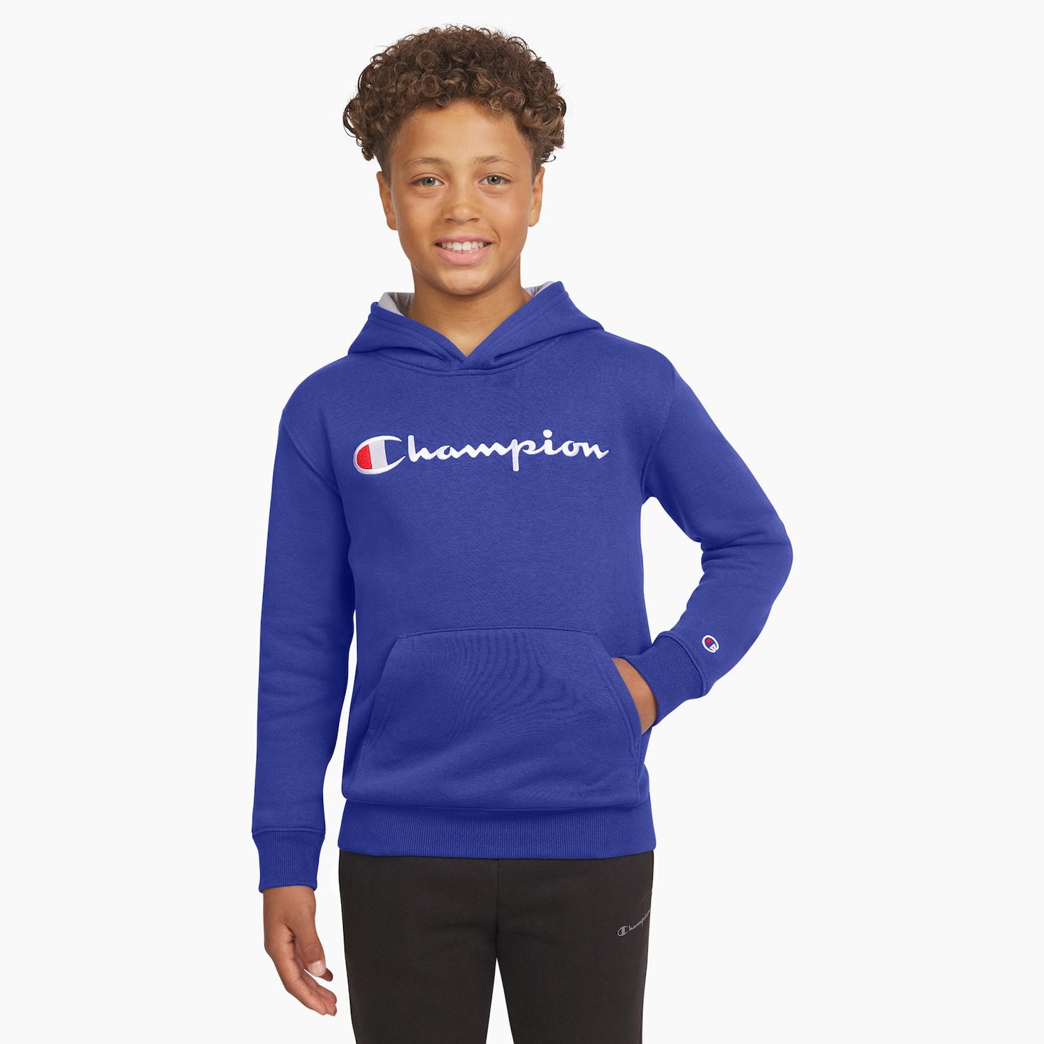 Boys 8-20 Champion® Signature Fleece Logo Pullover Hoodie Color