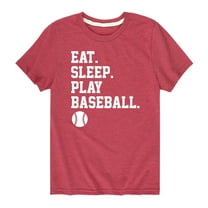 Instant Message - Eat Sleep Play Baseball - Youth Short Sleeve Graphic T-shirt