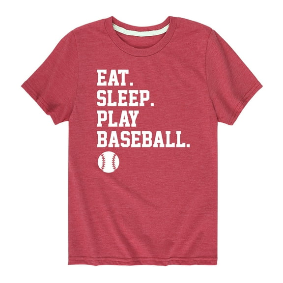 Instant Message - Eat Sleep Play Baseball - Youth Short Sleeve Graphic T-shirt
