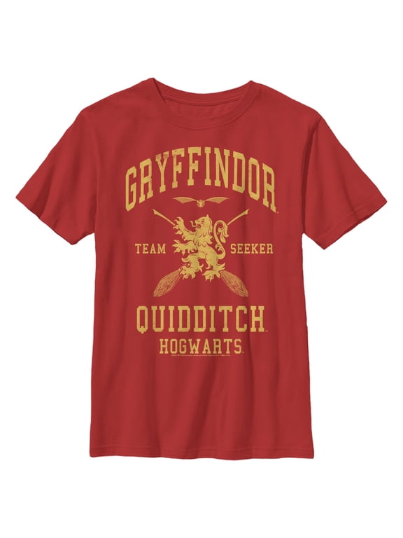 Boys Harry Potter Gryffindor Quidditch Gold Team Seeker T Shirt