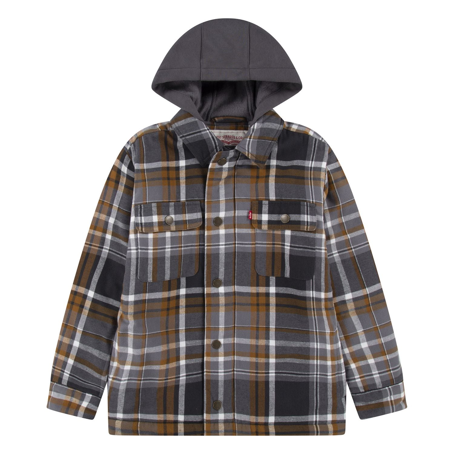 Levi's Boys Faux Shearling Lined Hooded Shacket, Sizes 8-20