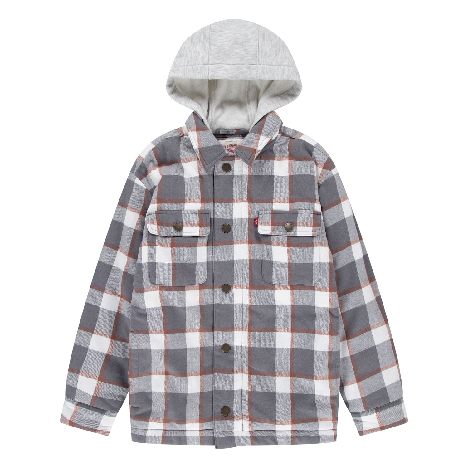Levi's Boys Faux Shearling Lined Hooded Shacket, Sizes 8-20
