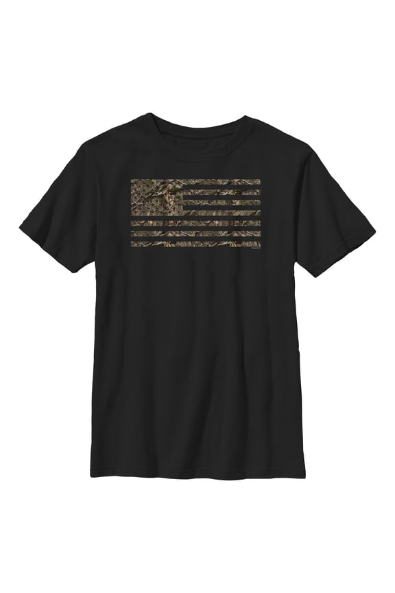 Boys 8-20 Mossy Oak Flag Tee Color: Black Size: X SMALL