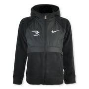 Nike Russell Wilson Boys' Hoodie Windbreaker Jacket - black, 10 - 12 (Big Boys)