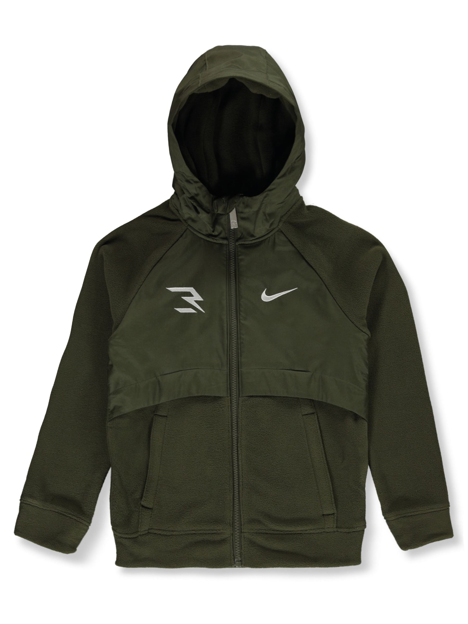 Nike Russell Wilson Boys' Hoodie Windbreaker Jacket Color: green