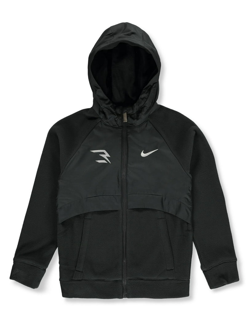 Nike Russell Wilson Boys' Hoodie Windbreaker Jacket Color: gray