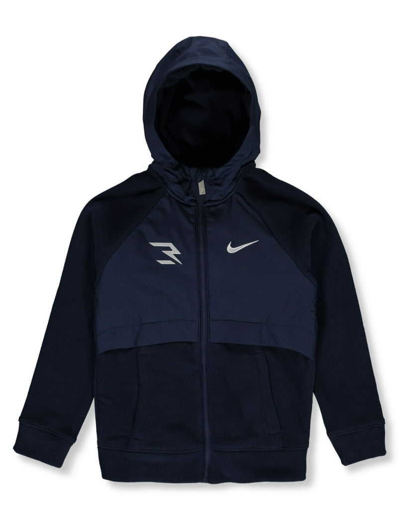 Nike Russell Wilson Boys' Hoodie Windbreaker Jacket Color: navy