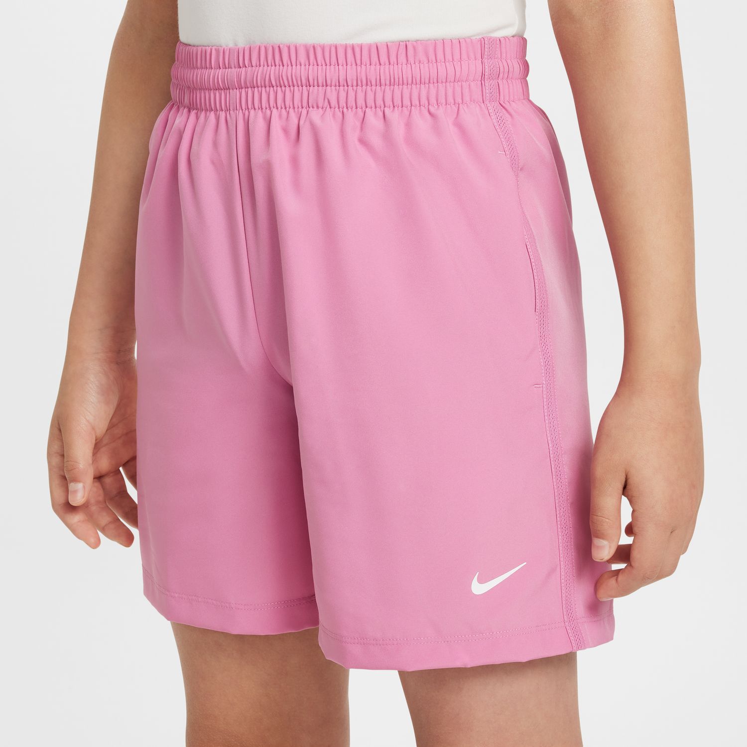 pink woven nike shorts