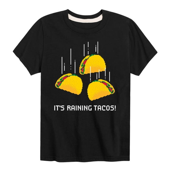 Instant Message - Its Raining Tacos - Youth Short Sleeve Graphic T-shirt