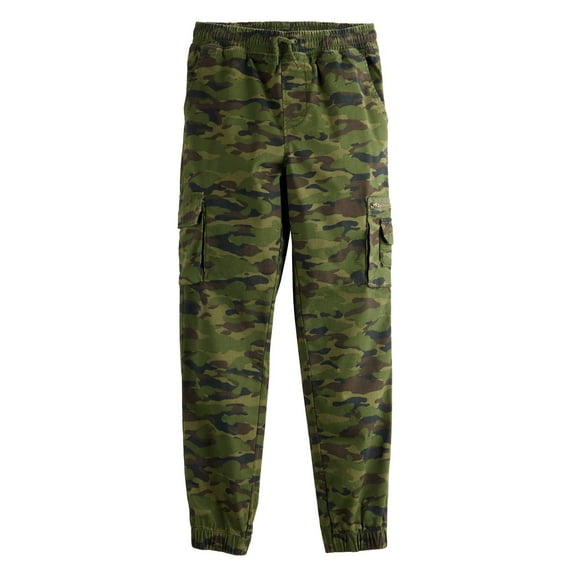 Boys 8-20 Sonoma Goods For Life® Pull-On Cargo Joggers Color: Olive Camo Size: XL(18/20)
