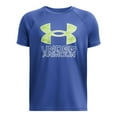 thumbnail image 1 of Boys 8-20 Under Armour Hybrid Print Tech Tee in Regular & Husky Color: Tech Blue Morph Green Size: SMALL, 1 of 4
