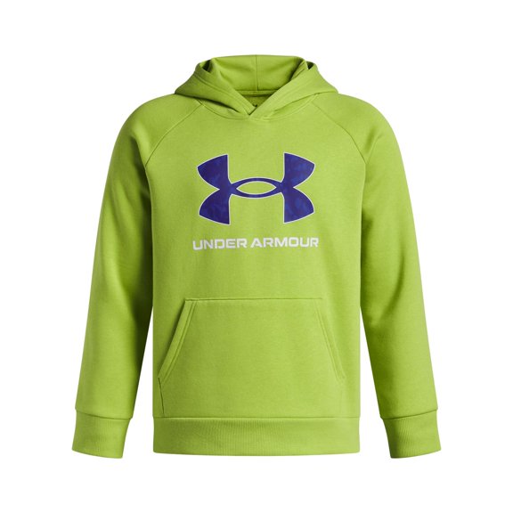 Boys 8-20 Under Armour Rival Fleece Big Logo Hoodie in Regular & Husky Color: Green Vibe Size: MEDIUM